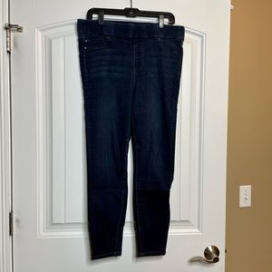 Liverpool Jeans Ankle Skinny Dark Wash Stretch Leggings  12 EUC